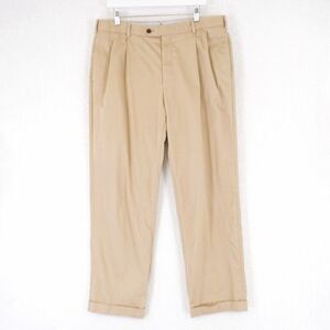Brooks Brothers‎ 1818 Madison Sand Tan 36/31 Chino Pants Mid Rise Pleated Cuffed